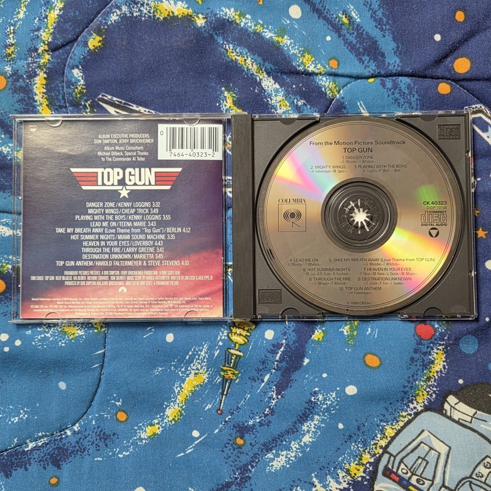 Top Gun Original Motion Picture Soundtrack CD Columbia CK 40323 1980s Rock Pop - Picture 3 of 3
